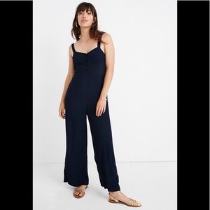 Madewell Button Front Wide Leg Jumpsuit NWT
